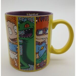 Rugrats Jumbo 20 Oz Coffee Mug Brand New Yellow Nickelodeon Trio Chuckie Tommy‎
